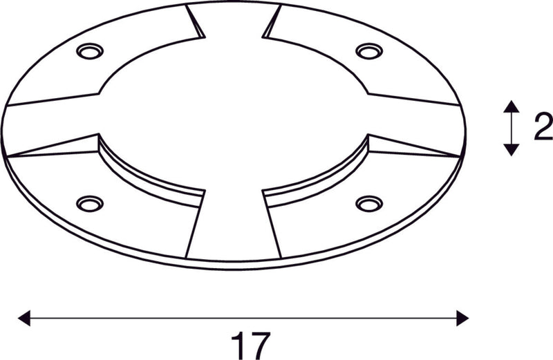 BIG PLOT cover, 4 outlets, stainless steel 316