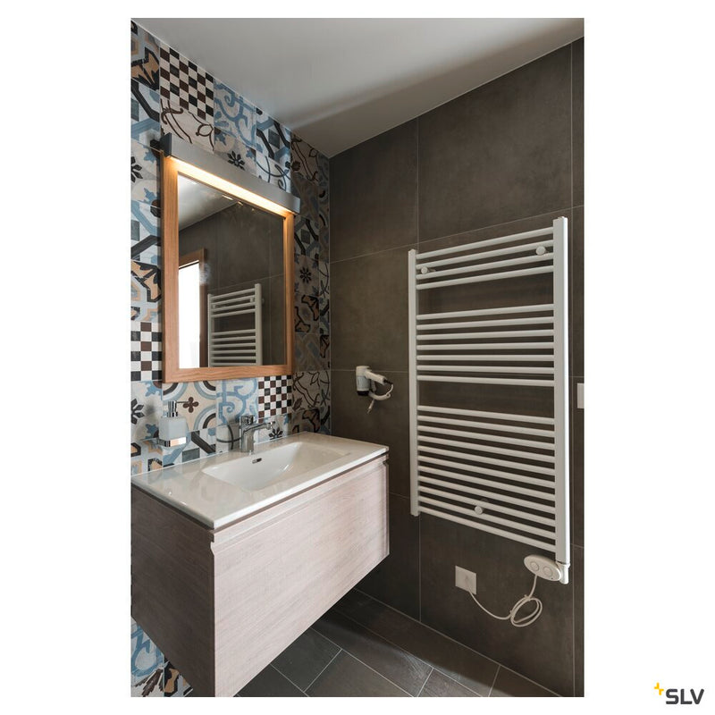 L-LINE 60 LED, wall and ceiling light, IP44, 3000K, 820lm, silver