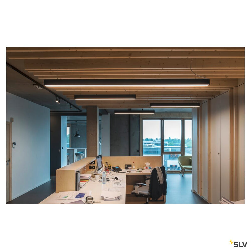 GLENOS, profile pendant light, LED, 4000K, black, 2 m, 85W