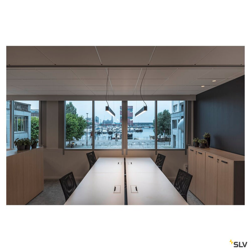 GLENOS, profile pendant light, LED, 4000K, black, 2 m, 85W