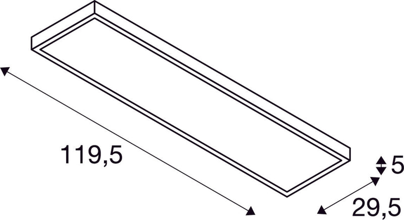 PANEL 1200x300mm LED Indoor surface-mounted ceiling light, 4000K, white
