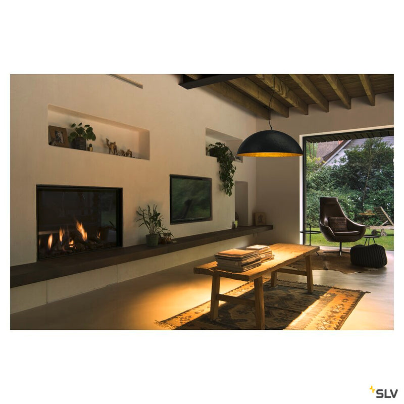 FORCHINI 70 PD, Indoor pendant, black/gold, E27, max. 40W