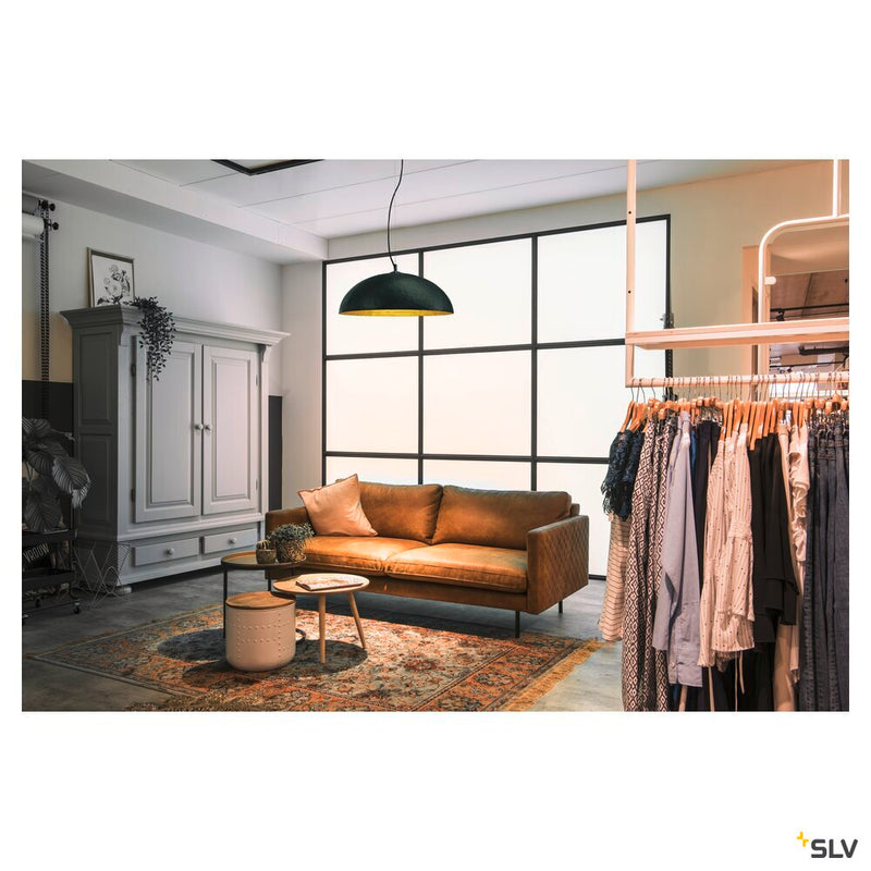 FORCHINI 70 PD, Indoor pendant, black/gold, E27, max. 40W