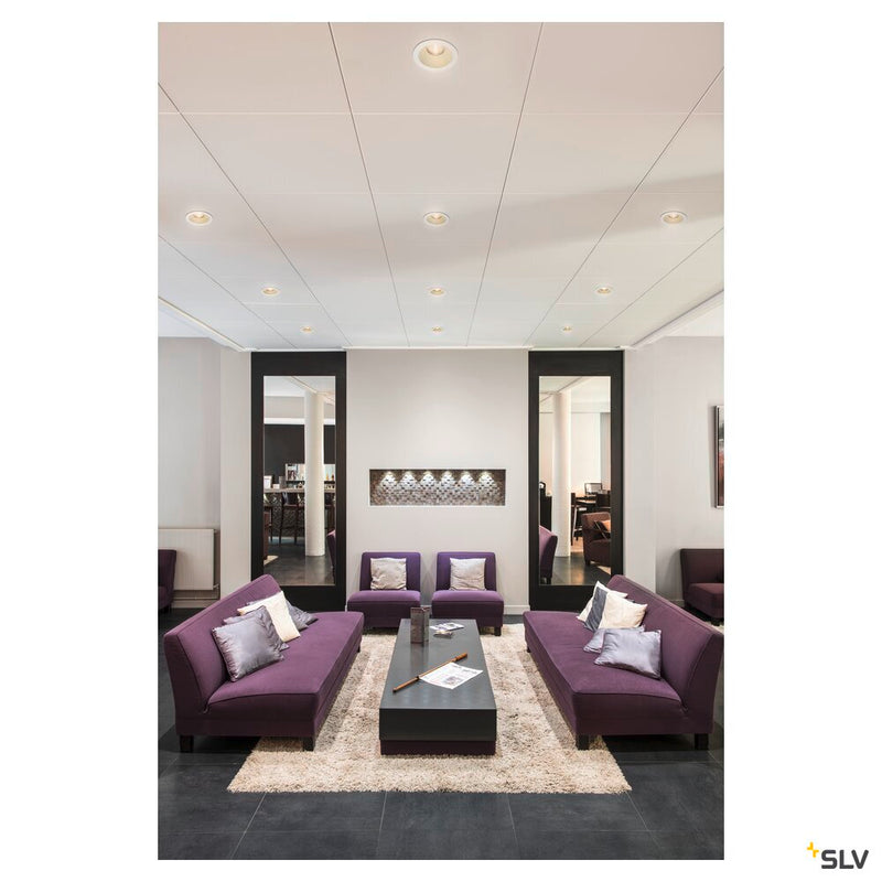 DEKLED, recessed fitting, LED, 3000K, round, silver metallic, 1W