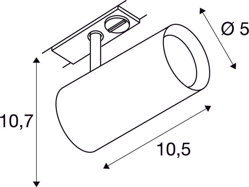 NOBLO SPOT, silver-grey, 2700K, 36°, incl. 1-circuit adapter