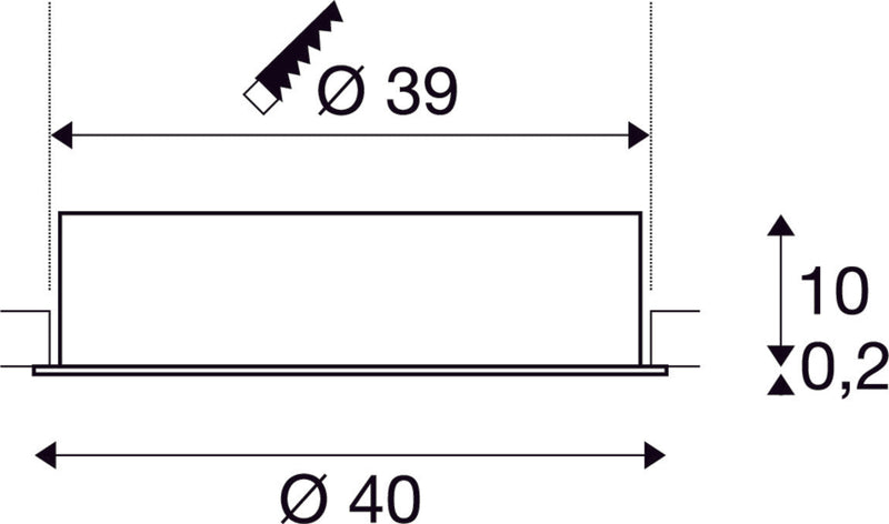 MEDO 40 EL, LED indoor recessed ceiling light, frame version, white, 3000/4000K