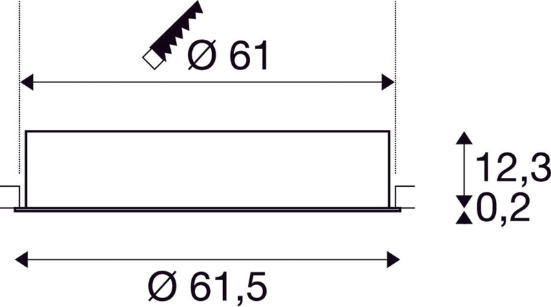 MEDO 60 EL, LED indoor recessed ceiling light, frame version, white, 3000/4000K