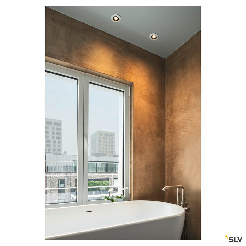 VARU QPAR51 DL, outdoor recessed ceiling light, black/white, IP20/65