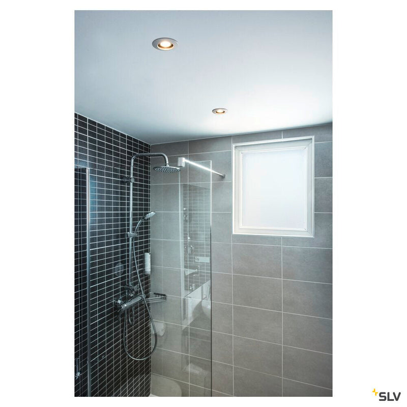 VARU QPAR51 DL, outdoor recessed ceiling light, black/white, IP20/65