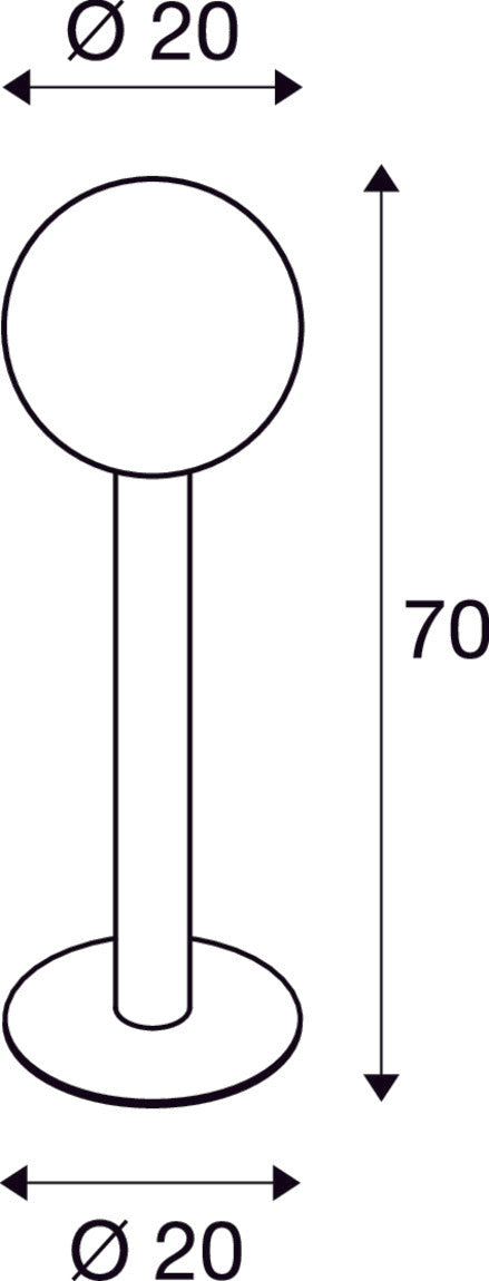 GLOO PURE 70 Pole, outdoor floor stand, E27, anthracite, IP44