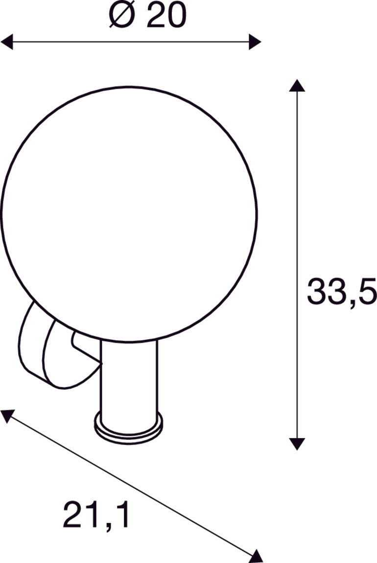 GLOO PURE WL, Outdoor surface-mounted wall light, E27, anthracite, IP44