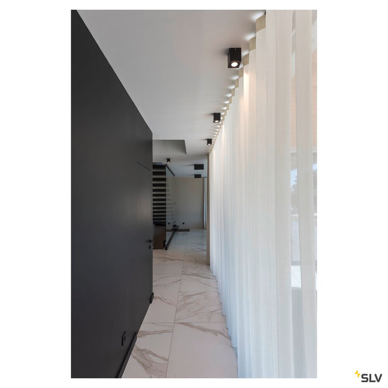 TRILEDO CL, indoor surface-mounted ceiling light, QPAR51, black, max 10W