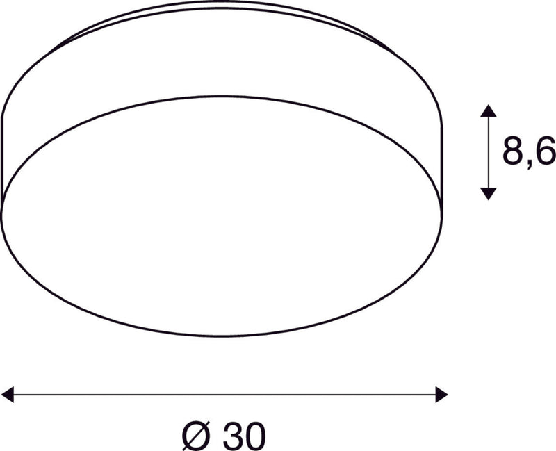 LIPSY 30 Drum CW, LED Outdoor surface-mounted wall and ceiling light, white, IP44 3000/4000K