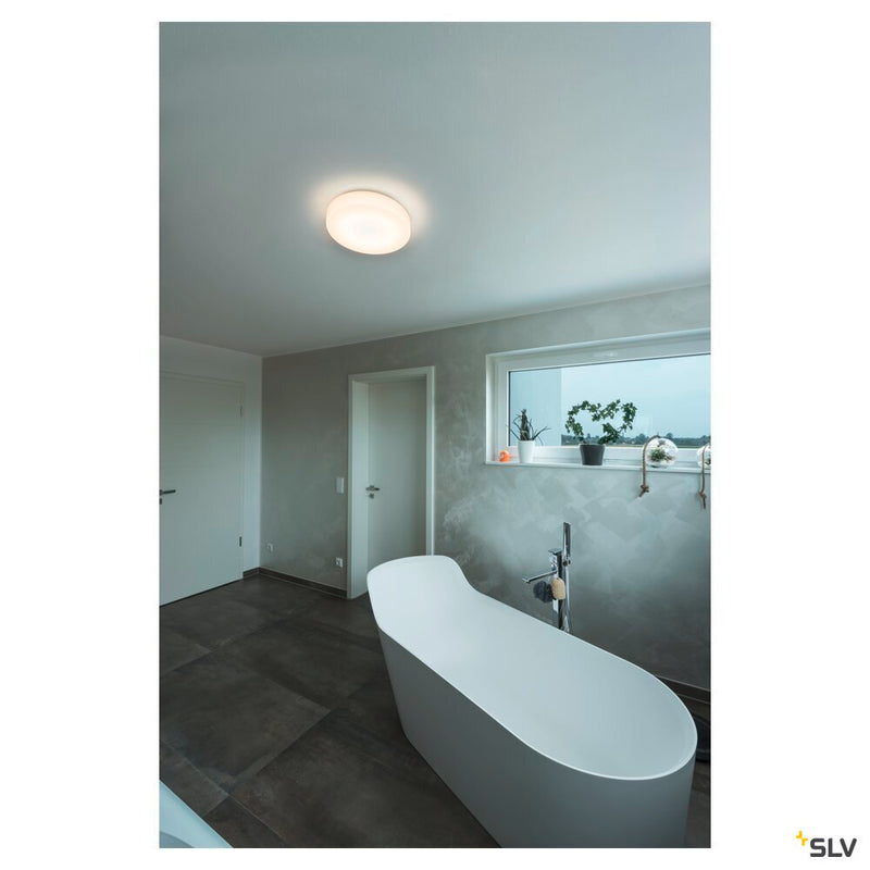 LIPSY 40 Drum CW, LED Outdoor surface-mounted wall and ceiling light, white, IP44 3000/4000K