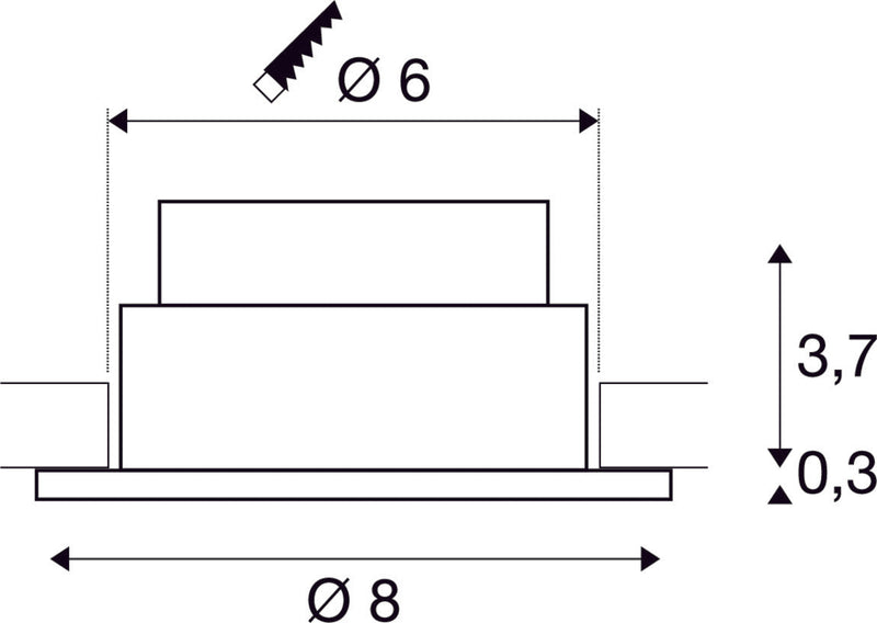 PATTA-I, LED outdoor recessed ceiling light, round DL IP65 black 1800-3000K