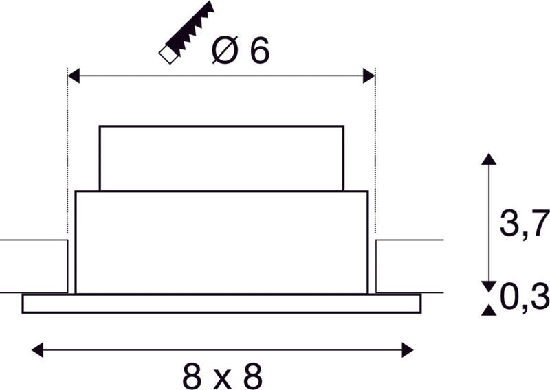 PATTA-I, LED outdoor recessed ceiling light, angular DL IP65 silver 1800-3000K