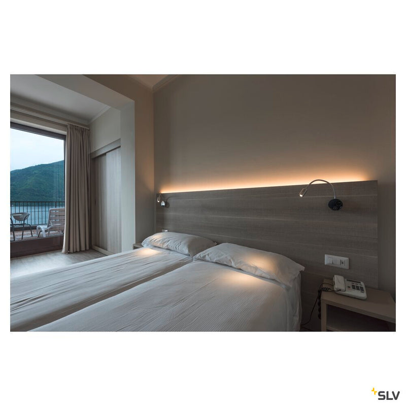 DIO FLEX PLATE, WL, LED indoor display fitting, chrome, 2700K