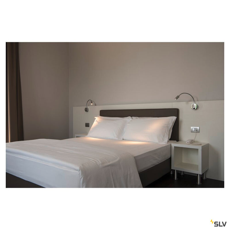 DIO FLEX PLATE, WL, LED indoor display fitting, chrome, 2700K