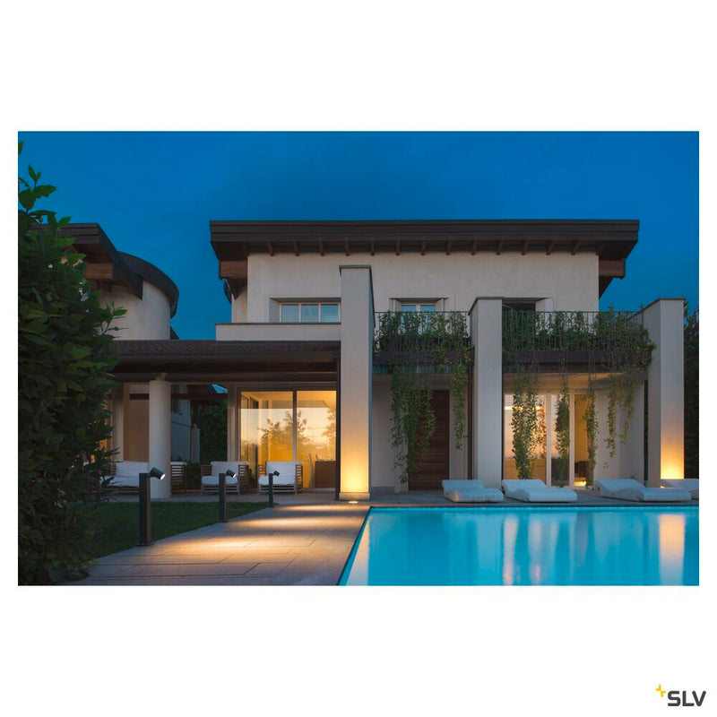 HELIA Single Pole, LED outdoor floor stand, anthracite, IP55 3000K