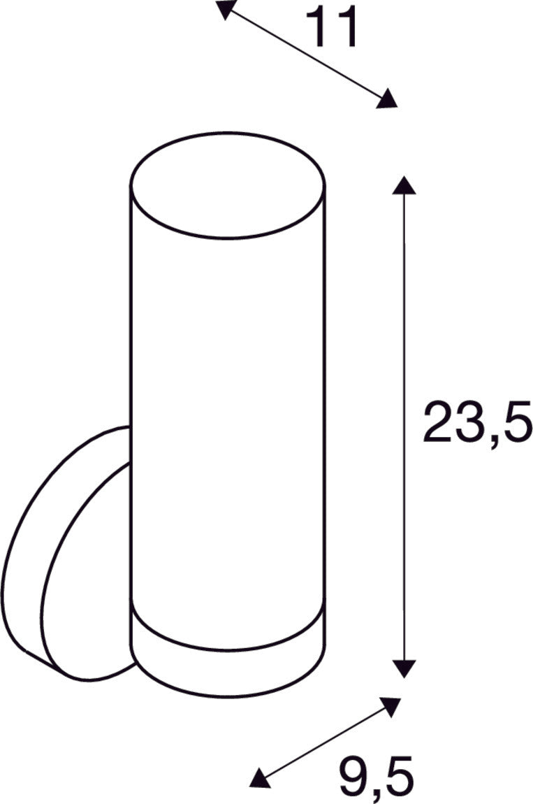 WL 105 wall light, chrome, double glass, 1xE14