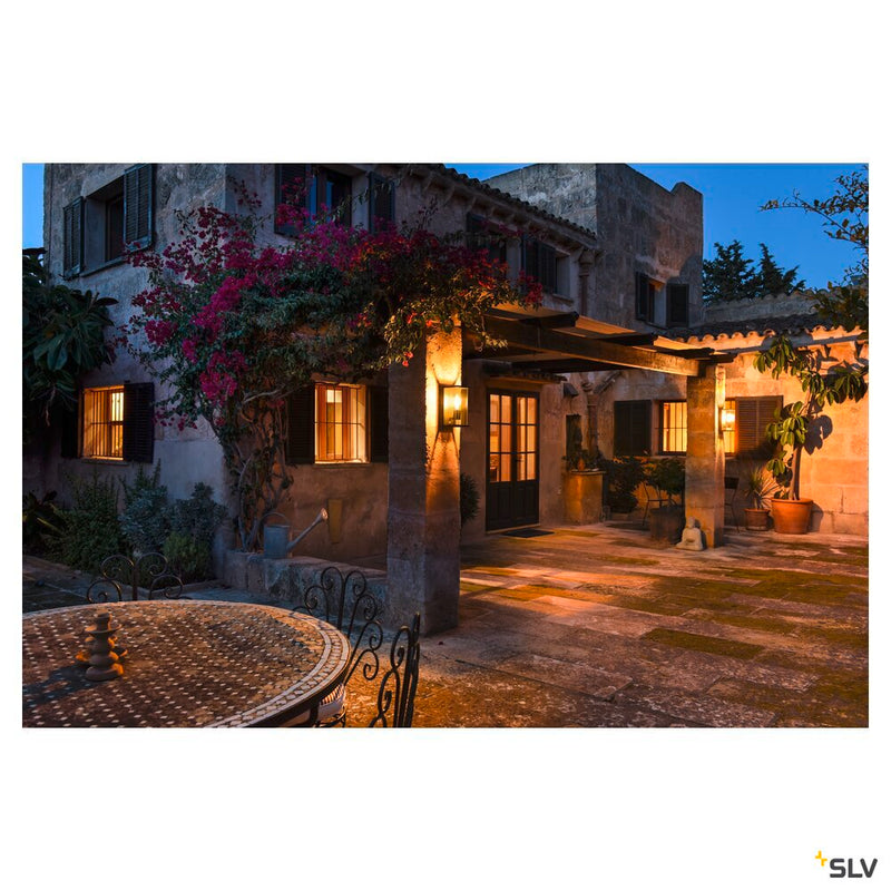 QUADRULO SENSOR WL E27 outdoor surface-mounted wall light, anthracite, including sensor