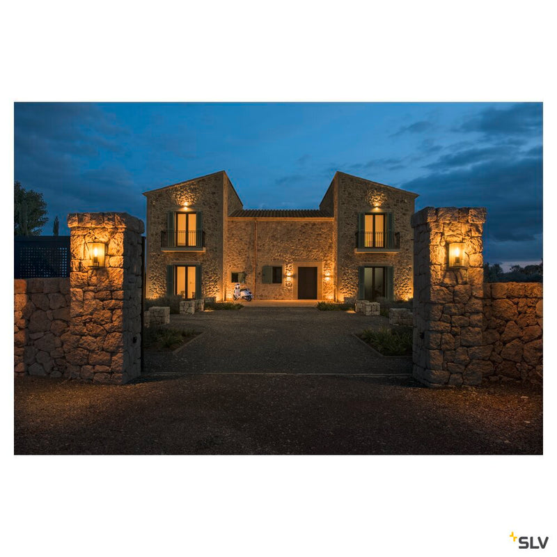 QUADRULO WL E27 outdoor surface-mounted wall light, anthracite