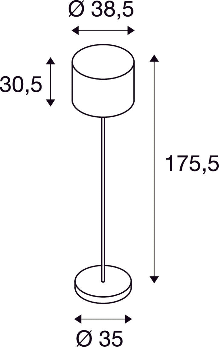 ADEGAN MANILA SL floor stand, PE rattan anthracite + SST 304 + granite G654, E27, max. 15W