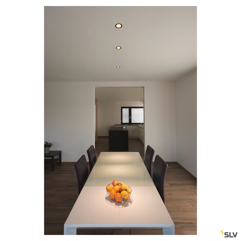 HORN MAGNA LED outdoor recessed ceiling light, black/gold, 3000K, 25°