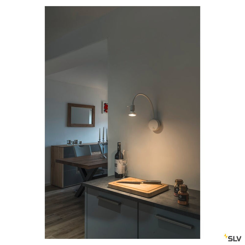 DIO FLEX PLATE QPAR51 WL indoor surface-mounted wall light, white