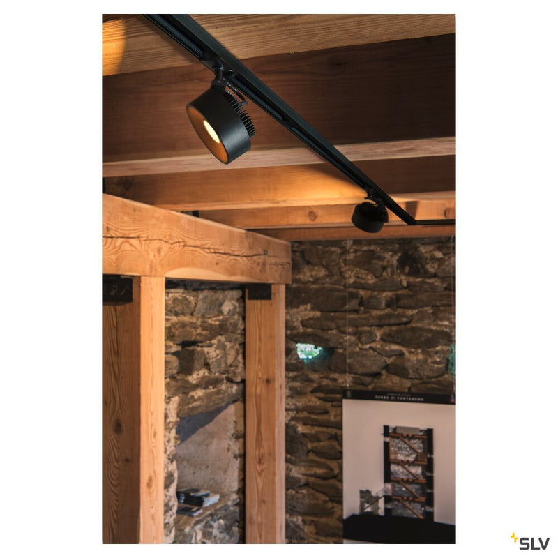 1~ KALU TRACK, Indoor LED 1-circuit system luminaire, black, 3000K, including 1-circuit adapter