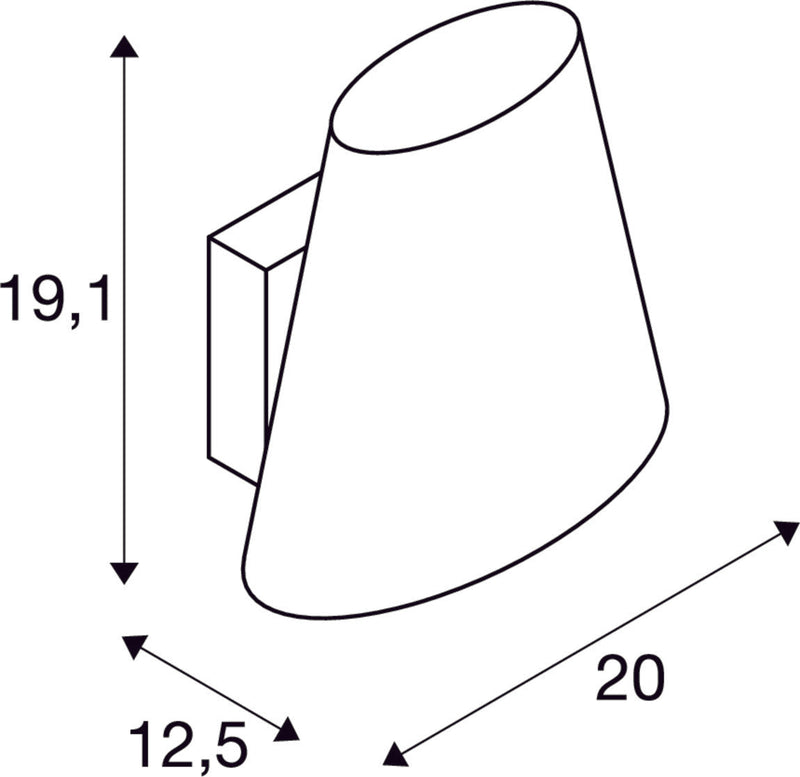 COUPA QT14, Indoor LED recessed wall light, chrome, frosted glass