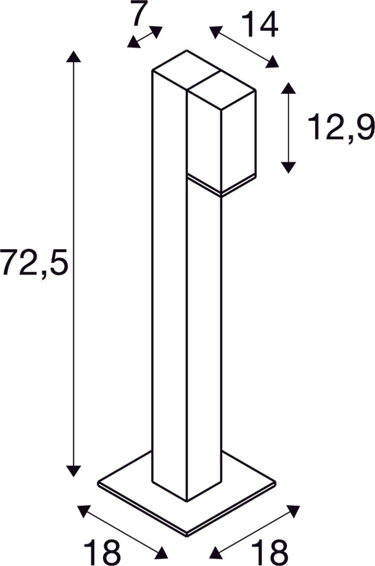 THEO PATHLIGHT, single, QPAR51 Outdoor floor, stand, anthracite