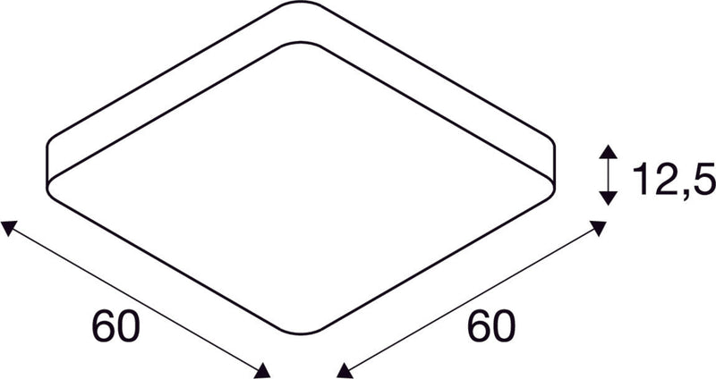 MEDO 60 SQUARE DALI, Indoor LED recessed ceiling light, white, 3000K