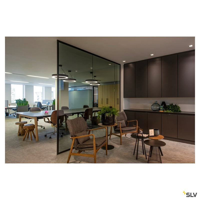 MEDO RING 60 DALI, Indoor LED pendant, black, 3000K