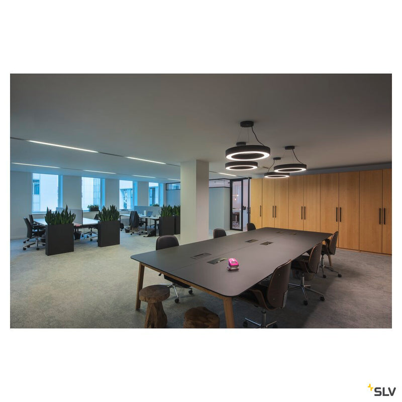 MEDO RING 60 DALI, Indoor LED pendant, black, 3000K