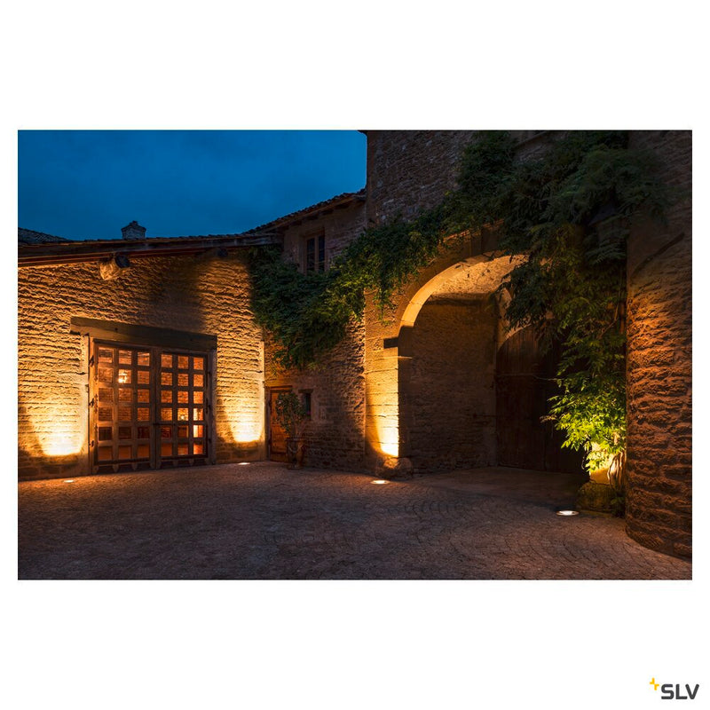 DASAR 270, Outdoor LED inground fitting, 3000K, round, IP67, asymmetrical beam