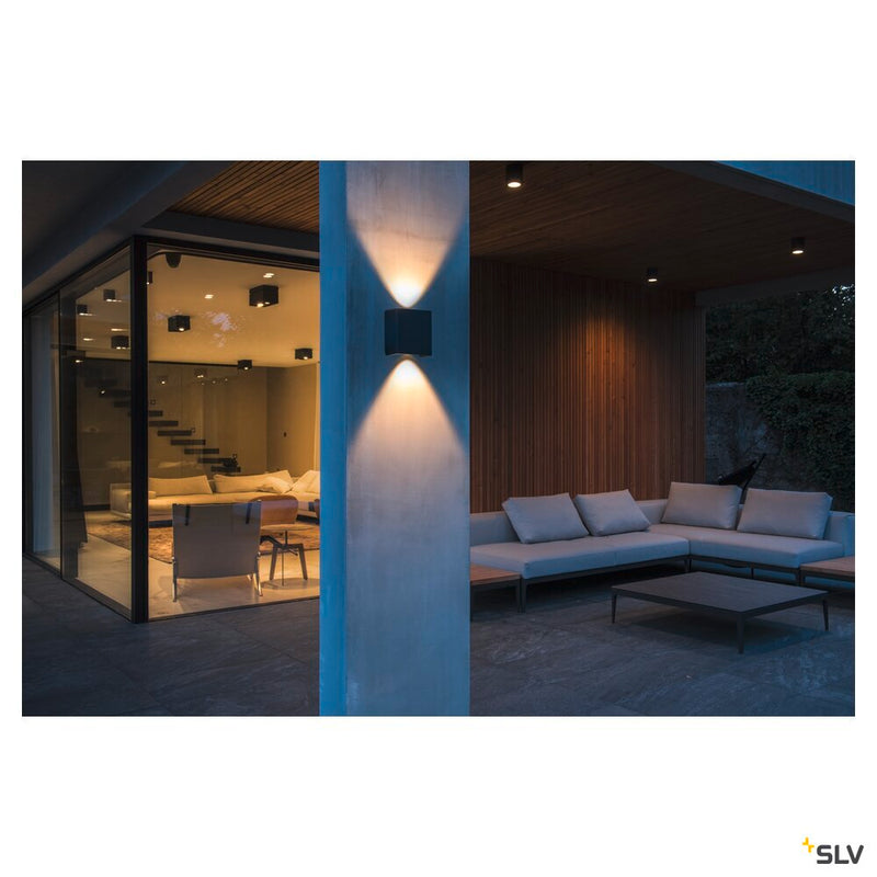 MANA OUT, Outdoor recessed wall light, anthracite, 3000K, IP65, dimmable
