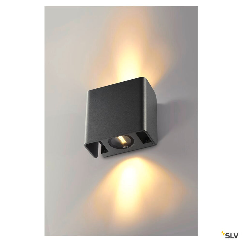 MANA OUT, Outdoor recessed wall light, anthracite, 3000K, IP65, dimmable