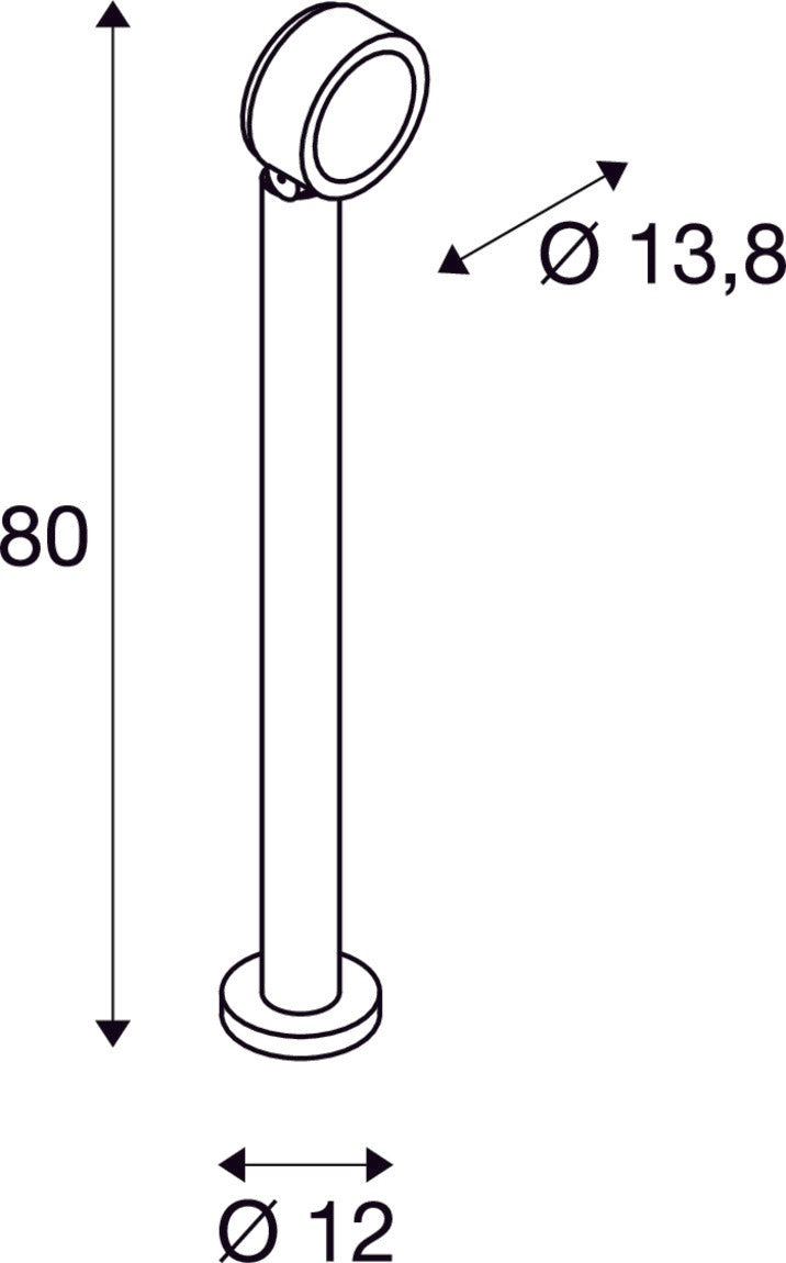 ESKINA Pole, Outdoor floor stand, anthracite, 3000/4000K, IP65, dimmable