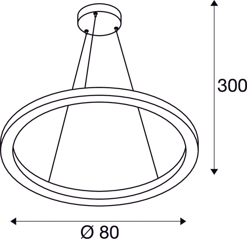 ONE 80 DALI, Indoor LED pendant, black, 3000/4000K