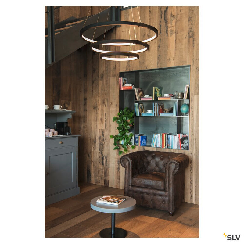 ONE TRIPLE DALI, Indoor LED pendant, black, 3000/4000K
