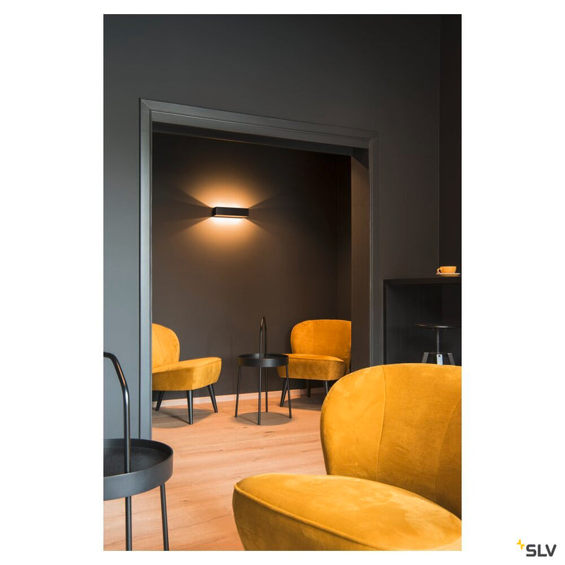 LOGS IN L Indoor LED recessed wall light,, black/gold, 2000-3000K, DIM-TO-WARM
