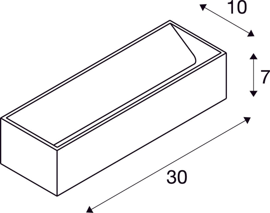 LOGS IN L, Indoor LED recessed wall light, white, 2000-3000K, DIM-TO-WARM