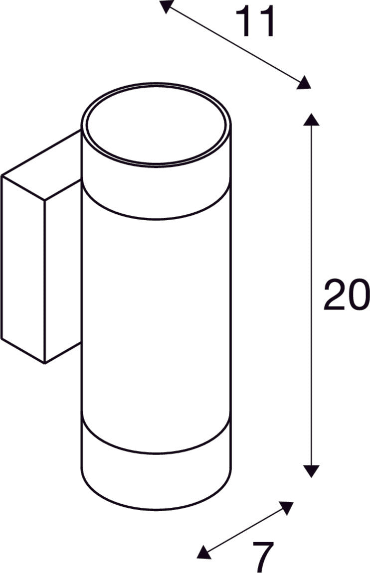 ASTINA UP/DOWN QPAR51, Indoor surface-mounted wall light, white