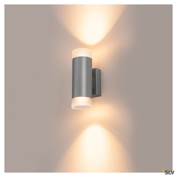 ASTINA UP/DOWN QPAR51, Indoor surface-mounted wall light, grey