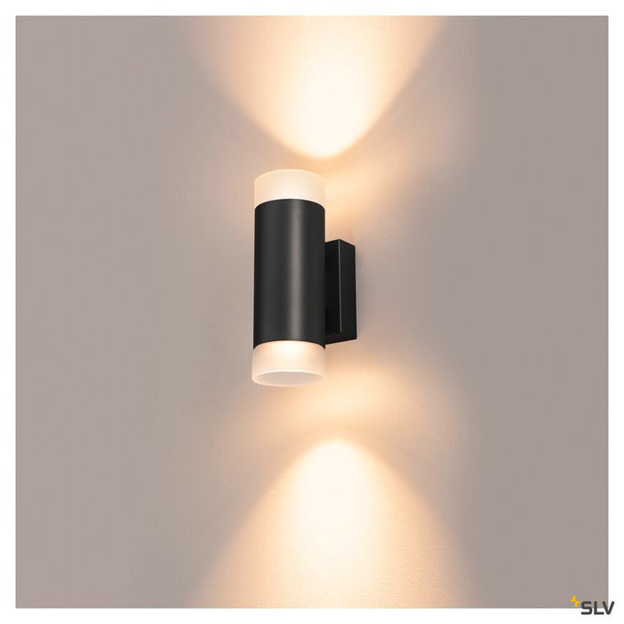 ASTINA UP/DOWN QPAR51, Indoor surface-mounted wall light, black