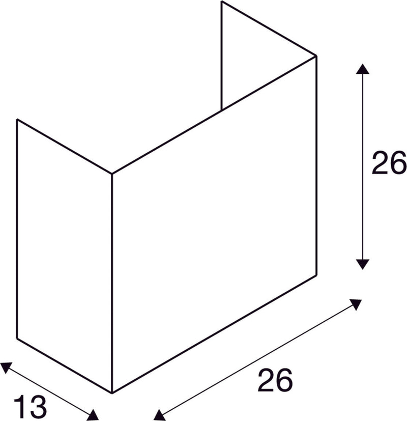 ACCANTO SQUARE E27, Indoor surface-mounted wall light black