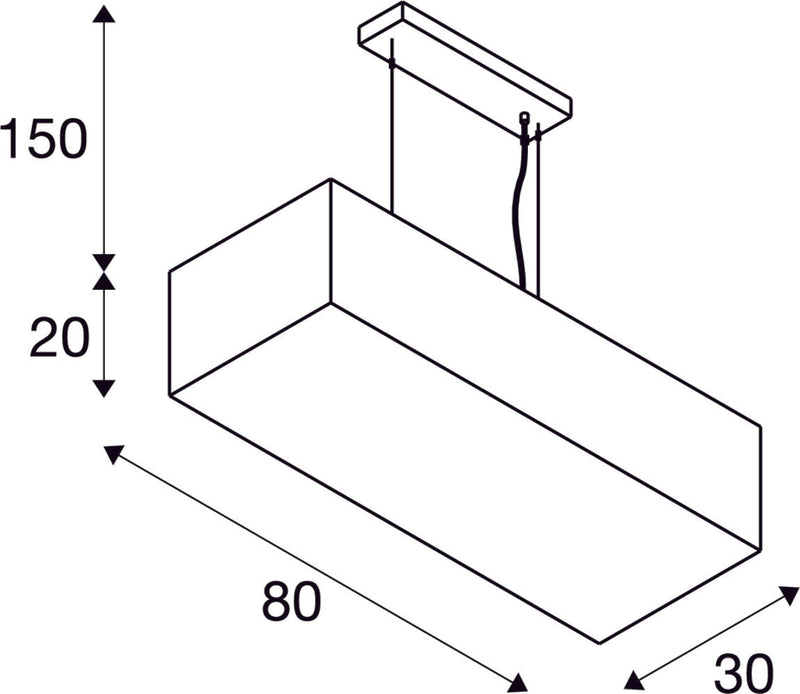 ACCANTO SQUARE E27, Indoor pendant white