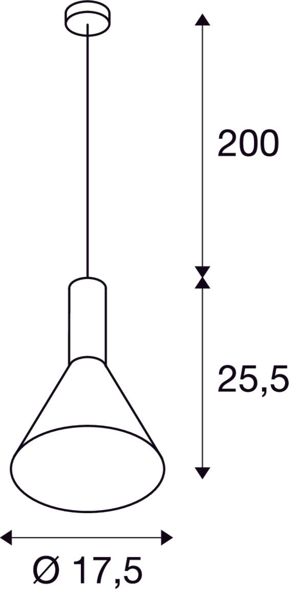 PHELIA 175 E27, Indoor pendant, black/gold