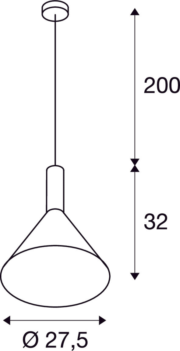 PHELIA 275 E27, Indoor pendant, black/gold